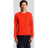 Lyle & Scott - Katoenen Merino Ronde Hals Trui - Rood