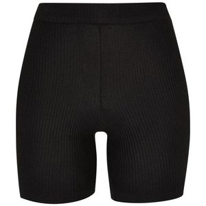 Urban Classics Dames gebreide geribde korte broek
