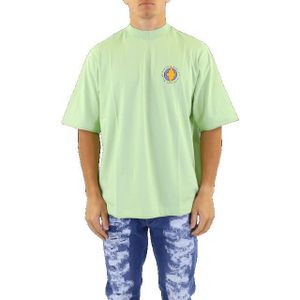 Marcelo Burlon - Sunset Bird DBL Hem Over Tee - Groen - Katoen
