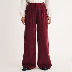 Nobodys Child - Ava - Geplooide Wijde Pantalon - Bordeaux