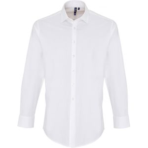 Premier Heren rekken pasvorm popeline lange mouwen shirt