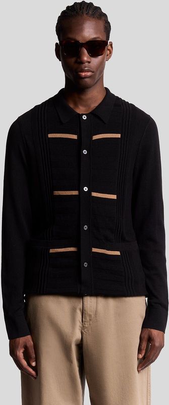 Lyle & Scott - Gestreepte Ottomaanse Kraagcardigan - Veelkleurig