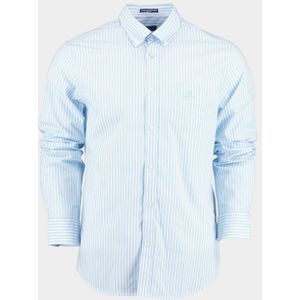 Gant Casual hemd lange mouw blauw reg broadcloth stripe bd 3062000/468