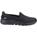 Skechers - Go Walk 6 Big Splash - Sneakers - Zwart - Textiel Trim