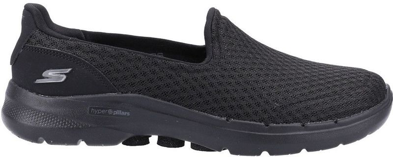 Skechers - Go Walk 6 Big Splash - Sneakers - Zwart - Textiel Trim