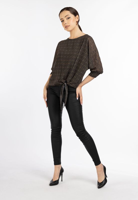 faina Blouse  bruin / zwart
