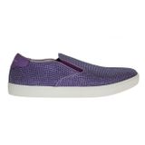 Dolce Gabbana - Slipon Sneakers - Paars - Textiel - Met Kristallen