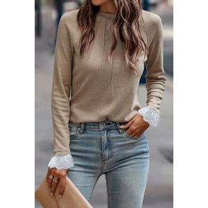 Gebreide Ronde Hals T-shirt