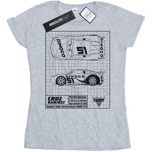 Li-cense Disney dames cars cruz ramirez blauwdruk katoenen t-shirt