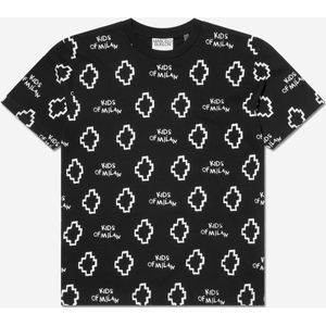 Marcelo Burlon - Basic Logo Allover Print - T-shirt - Zwart-Wit