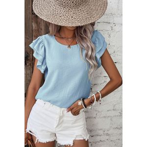 Gestreepte Mouw Blouse Casual Top