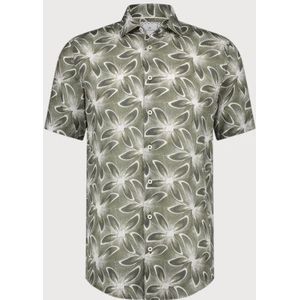 Blue Industry Cotton linnen overhemd korte mouw |