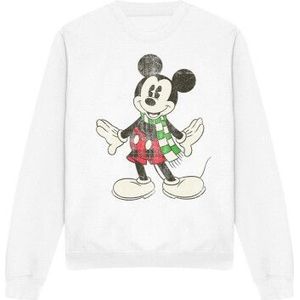 Disney Unisex volwassen mickey mouse retro sjaal kerstmis sweatshirt