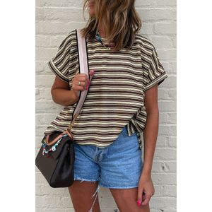 Gestreepte Korte Mouwen Top