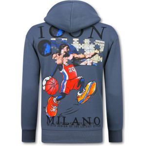 Top-Star Oversized hoodie met capuchon icon puzzel milano print