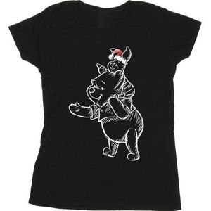 Li-cense Disney dames winnie the pooh knorretje kerst katoenen t-shirt