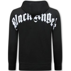 Top-Star - Black Angels - Heren Hoodie - Zwart - Oversized