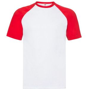 Fruit of the Loom - Heren T-shirt - Honkbal - Korte Mouwen