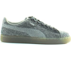 Puma - Basket Knit - Lace Up Trainers - Zilver - Textiel