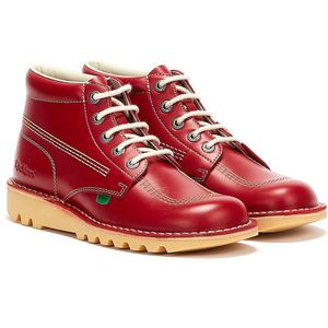 Kickers - Kick Hi - Leren Laarzen - Rood