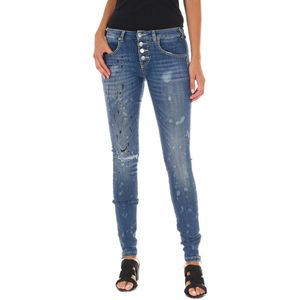 MET - Lange Skinny Jeans - Blauw - Dames