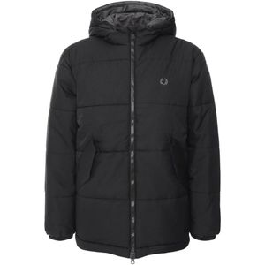 Fred Perry - J4588 102 - Geïsoleerd Jack - Zwart - Met Capuchon