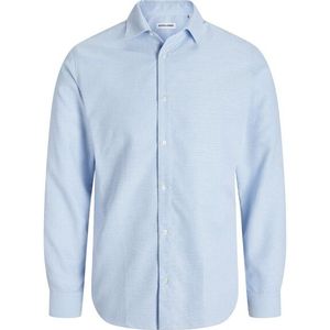 Jack & Jones - Joe Structure - Heren Overhemden - Blauw - Slim Fit