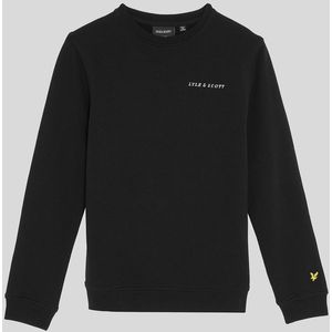 Lyle & Scott - Script Crew Neck Sweater - Zwart - Jongens