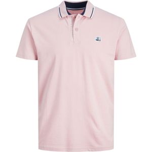 JACK & JONES - Shirt - Navy/Rosa/Wit - Polokraag - Katoen