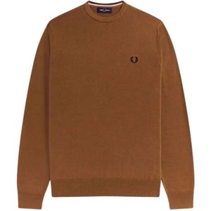 Fred Perry - Klassieke Trui - Bruin - Ronde Hals