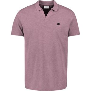 No Excess - Polo V - Melange Mauve - Poloshirt