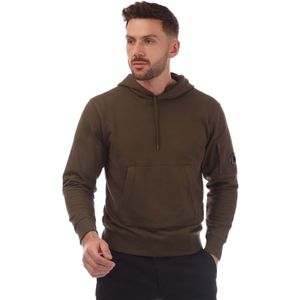 C.P. Company - Diagonal Raised Fleece Lens Hoodie - Groen - Heren