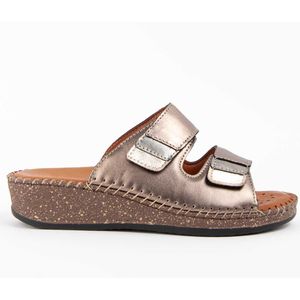 Purapiel Sandalen Met Een Sleehak Leida2 Brons