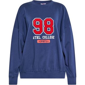 Mymo - Sweatshirt - Marine - Dames - Ronde Hals - Oversized Design