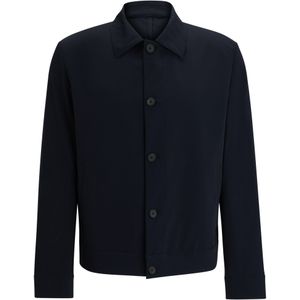 Hugo - Hellys Slim-Fit Overshirt - Donkerblauw - Heren