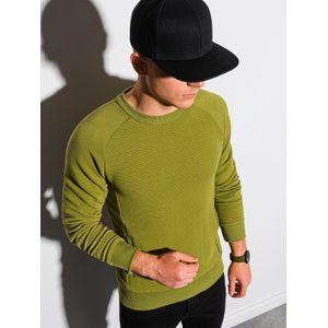 Ombre heren sweater groen olijf b1156