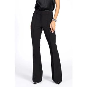 Aaiko - Glenn - Broek - Zwart - Flared Fit met Hoge Taille