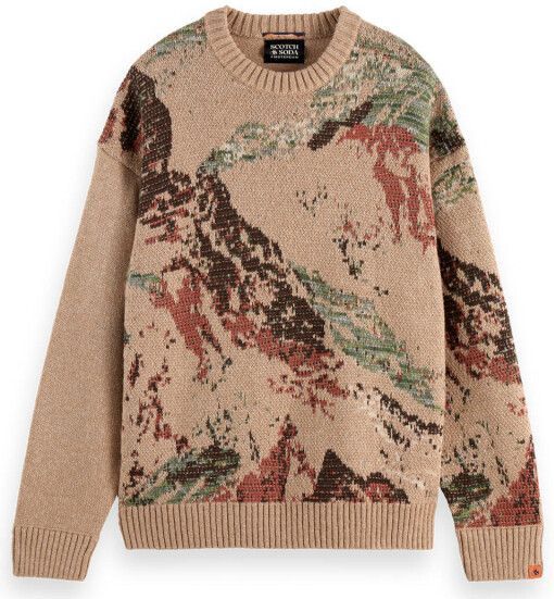 Scotch & Soda - Mountain - Sweater - Multicolour - Loose Fit - 100% Biologisch Katoen