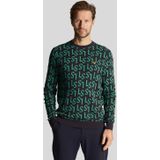 Lyle & Scott - Monogram - Gebreide Trui - Donker Marineblauw - Ronde Hals