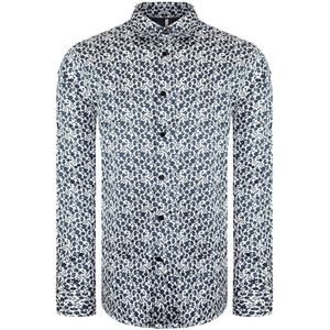 Ted Baker - Capua - Overhemd - Wit/Navy - Ditsy Bloemen