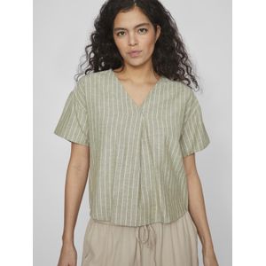 Vila Viprisilla striped v-neck s/s top