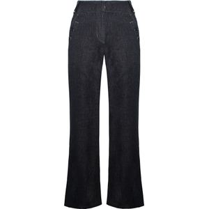 Timberland - A0597 440 - Linnen Broek - Navy Blauw - Wide Leg Relaxed