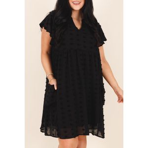 Plus Size A-lijn Mini Jurk