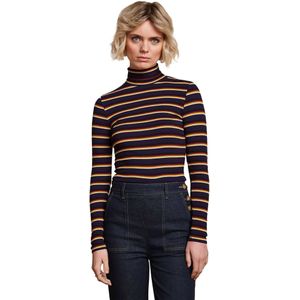 King Louie Rollneck top century stripe evening blue