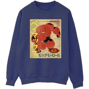 Li-cense Disney heren big hero 6 baymax newspaper sweatshirt