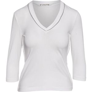 Top - Stretch Jersey - V-hals - ¾ Mouwen