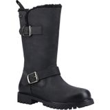 Hush Puppies - Winnie - Leren Enkellaarsjes - Zwart