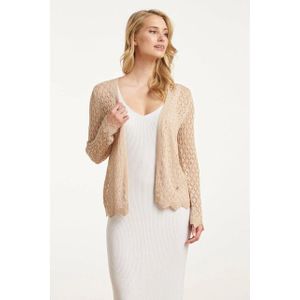 Smashed Lemon - 25095 - Cardigan - Sand - Gebreid