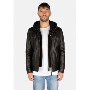 Cycas D'or Premium leren jas heren afneembare capuchon