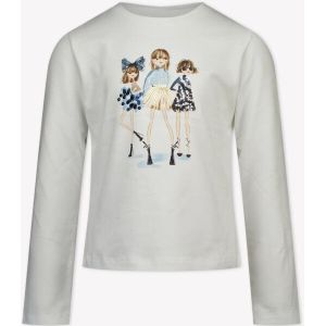 Mayoral - 3007 - Kinder T-shirt - Off White - Zomer 2025